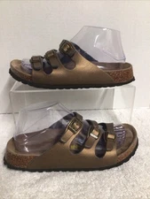 Viking Comfort Revolution Sandals Women’s EUC 38 Bronze # V722 3 Straps Buckles