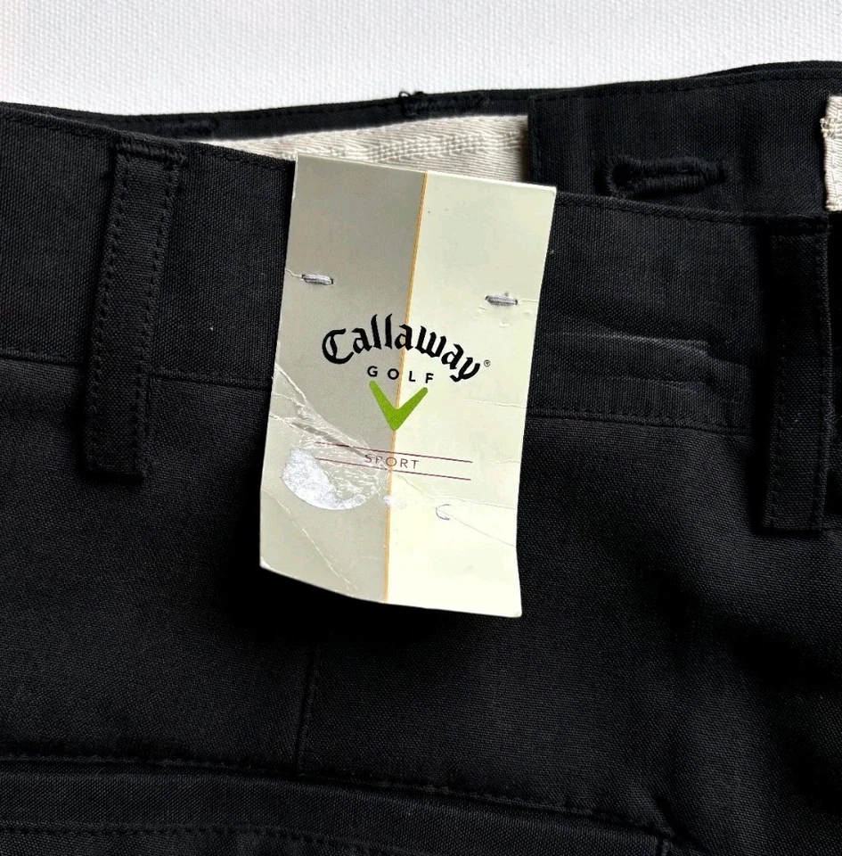 Pantalones Cortos Callaway Golf Deportivos Clásicos Negros Plisados Talla 32 Nuevos con Etiquetas Foto 3 de 4