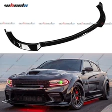 Glossy Black Front Bumper Lip Splitter For 2015-2023 Dodge Charger SRT Scat Pack