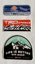 TOYOTA OFF ROAD BUMPER STICKER LOT 3 WINDOW DECALS RACING TRD NASCAR NHRA Parts