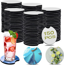 150 PCS Sublimation Blank Car Coasters, 2.75 in Circular Opening Blank Sublimati