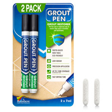 Twin Pack Black Grout Pen for Tile Grout Refresh Bathroom & Kitchen Restore