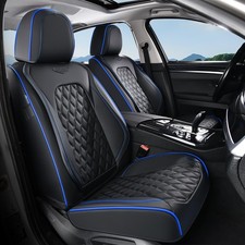 Coverado Front Car Seat Covers Non-Slip Dust-Proof Nappa Leather Universal Fit