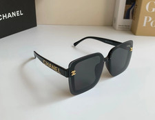 CHANEL SUNGLASSES CH5435 SQUARE BLACK FRAME / GRAY LENS 57-18-140