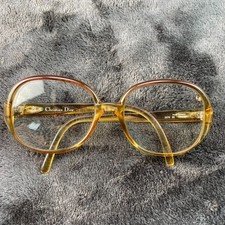 Christian Dior Amber Lucite Eye Glass Frames 2076 80 51-16 Germany FRAMES ONLY