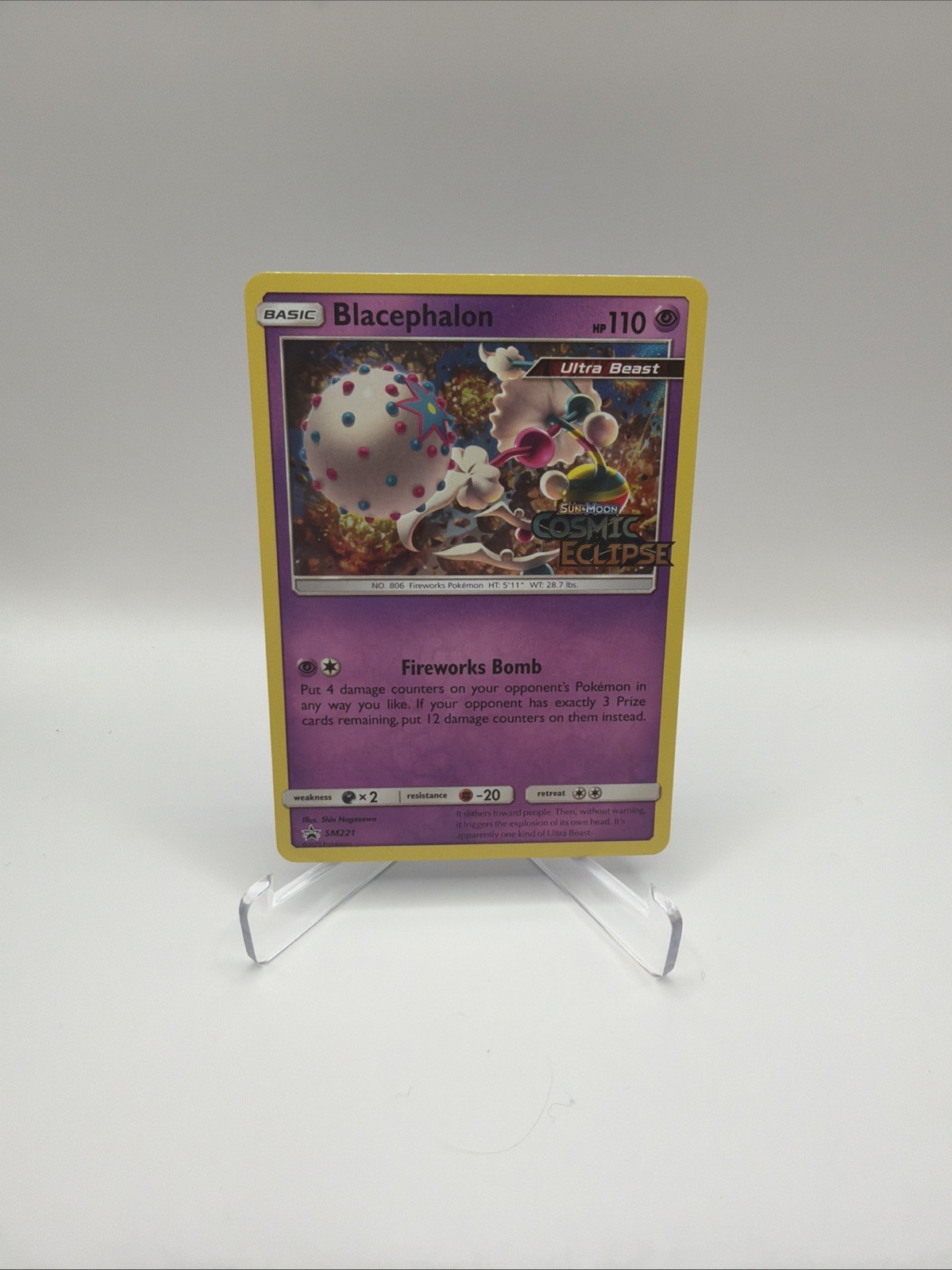 🔥Pokemon Blacephalon SM221 Black Star Promo Cosmic Eclipse “STAMPED”🔥