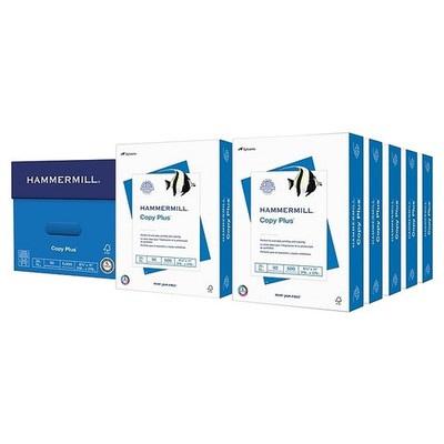 Hammermill Copy Plus Paper, 92 Brightness, 20lb, 8-1/2 x 11, 5000 Sheets/Carton