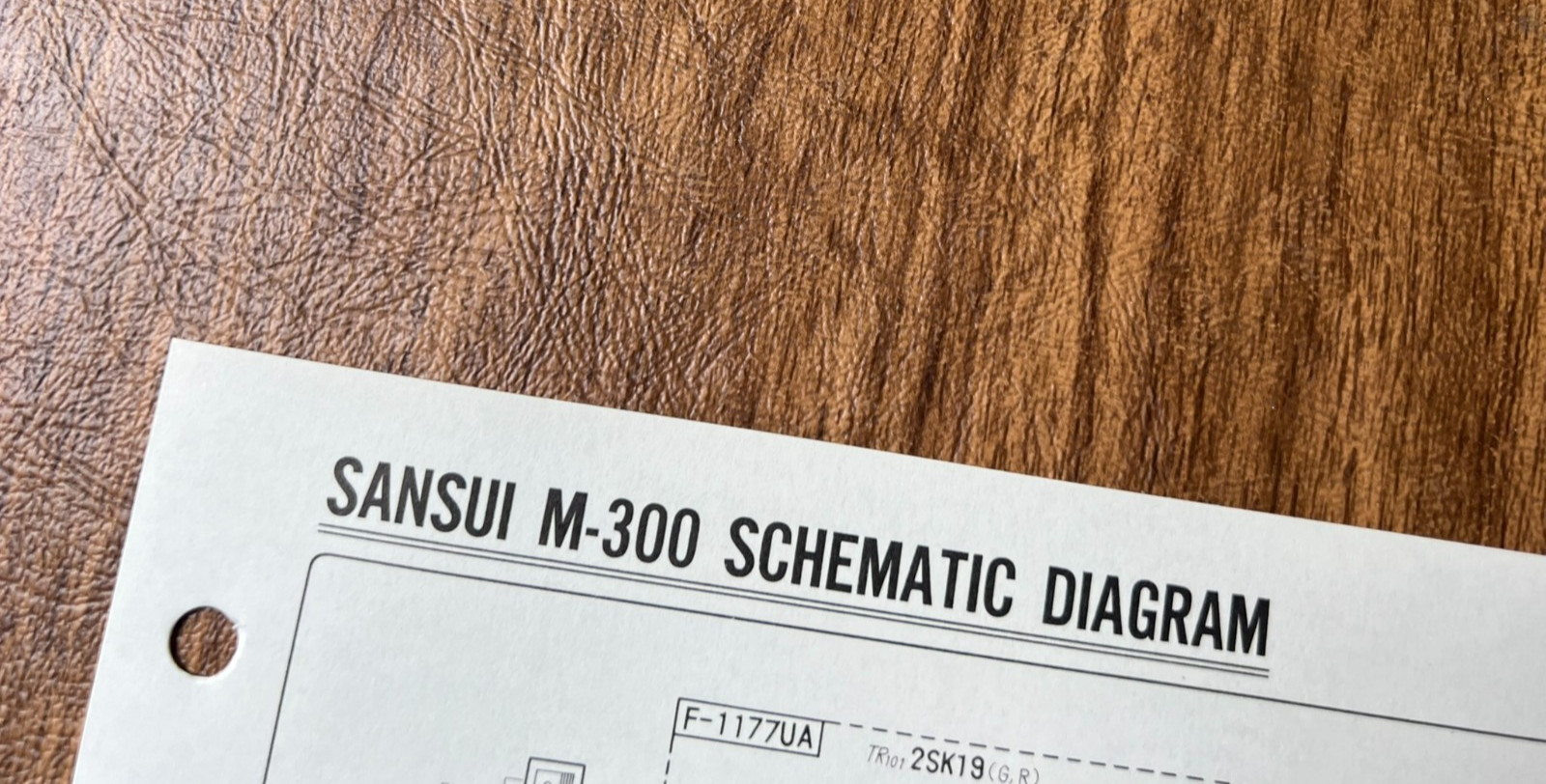 NICE Original Vintage SANSUI 300 Tuner Amplifier Schematic ONLY