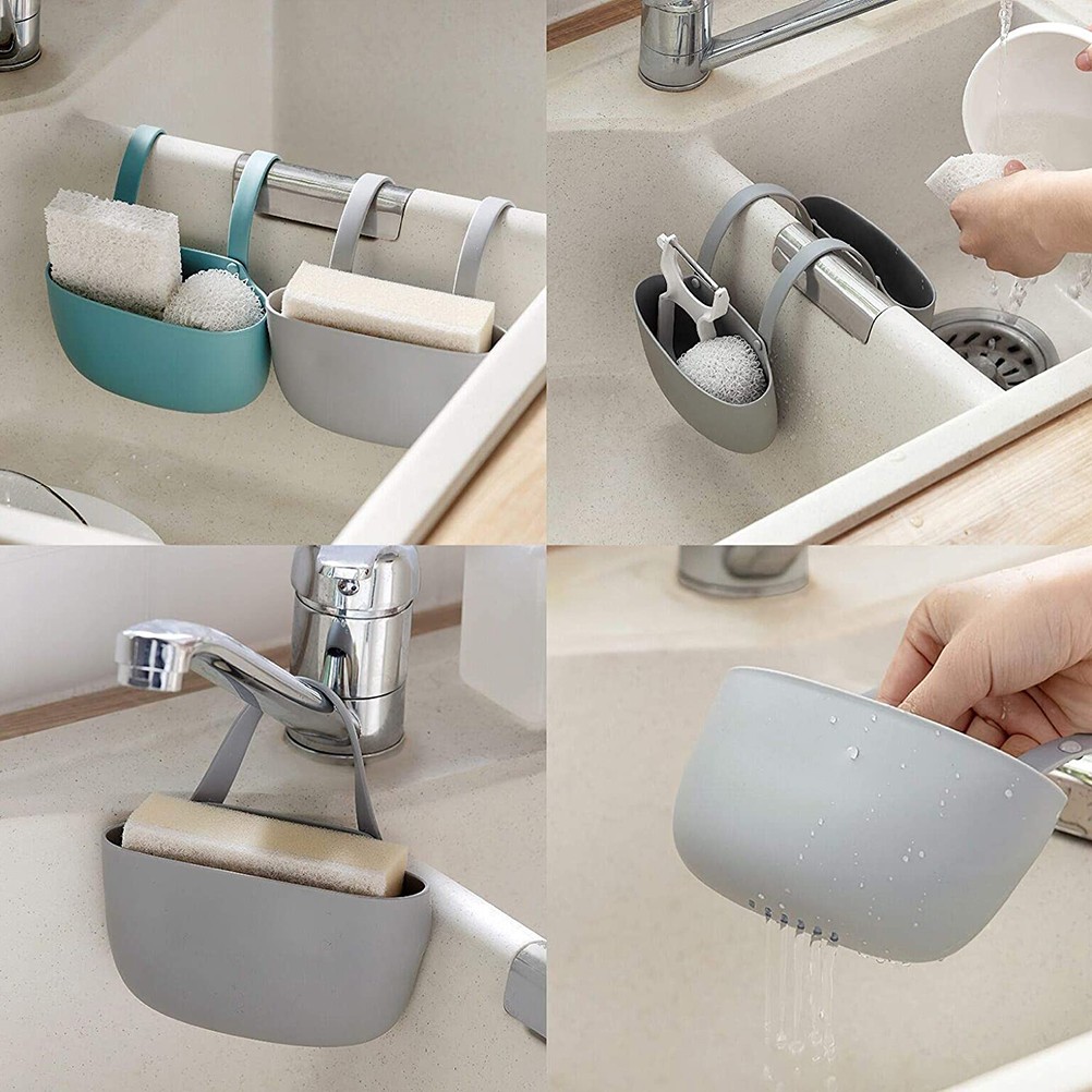 ⊹Sink Sponge Holder Hanging Sink Caddy Sponge Holder Kitchen Sink Basket For