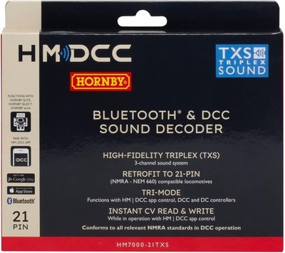 Hornby R7322 HM7000-21TXS: Bluetooth  & DCC Sounddecoder (21-polig) - Hornby Acce