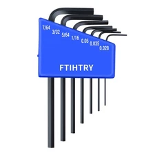 FTIHTRY 7pcs SAE Mini Hex-L Key Allen wrench, Small Allen wrench 0.028, 0.035...
