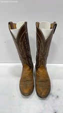 Tony Lama Mens Boots Western 7917L Brown Leather Pull-On 7.5D