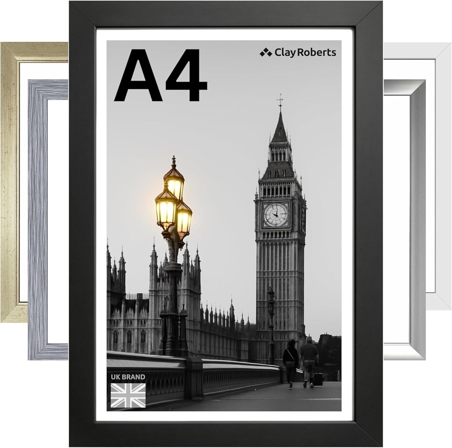 A4 Photo Frame, Picture Frame, Certificate, Art Print Poster, 21cm x 29.7cm, Bl