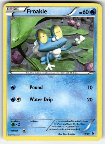 Froakie 12/39 Kalos Starter Set Pokemon Common Lightly Played
