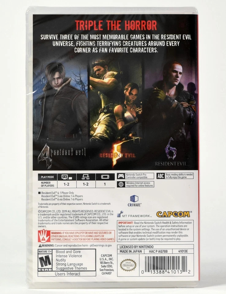 Nintendo Switch,Resident Evil Triple Pack,NTSC,neu,sealed - Bild 2 von 3