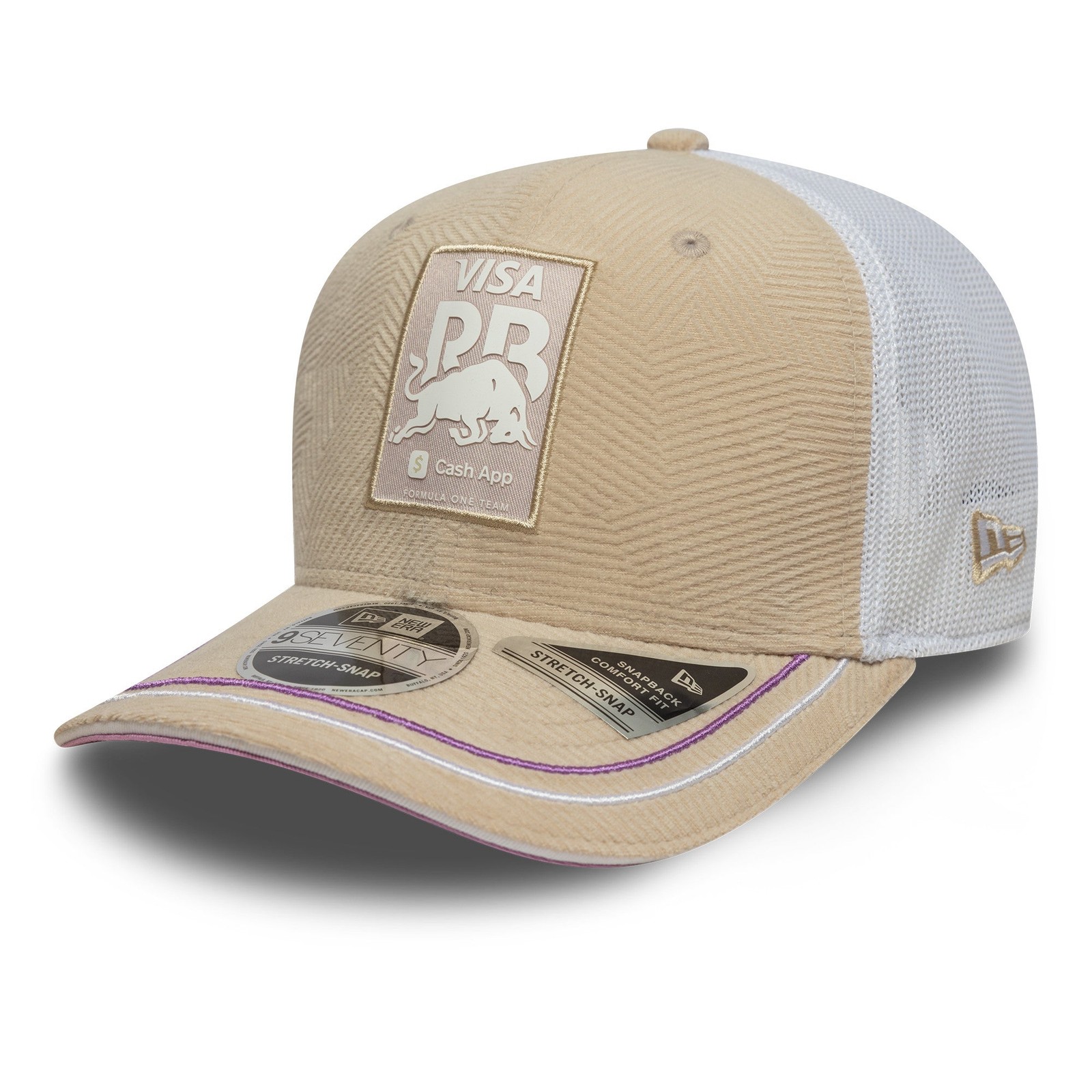 Visa Cash App RB F1 Miami 9Seventy Cap Stretch Snap Adults - Stone