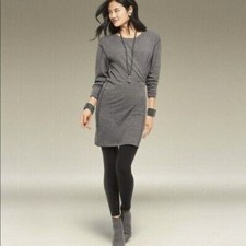 Cabi Gray Put On Sweatshirt Sweater Comfy Dress Size Medium