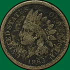 1863 Indian Head Cent Good G Coin, Corrosion #35379