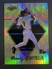 1999 Bowman's Best Atomic Refractor Vinny Castilla Rockies Card #082/100