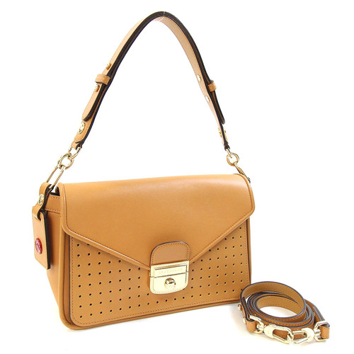 LONGCHAMP 2WAY Shoulder Bag Mademoiselle L1323883 Light Beige Leather Gold Hardw