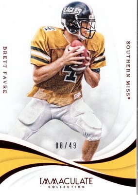 2019 Immaculate Collection Collegiate Red #35 Brett Favre /49 - FB