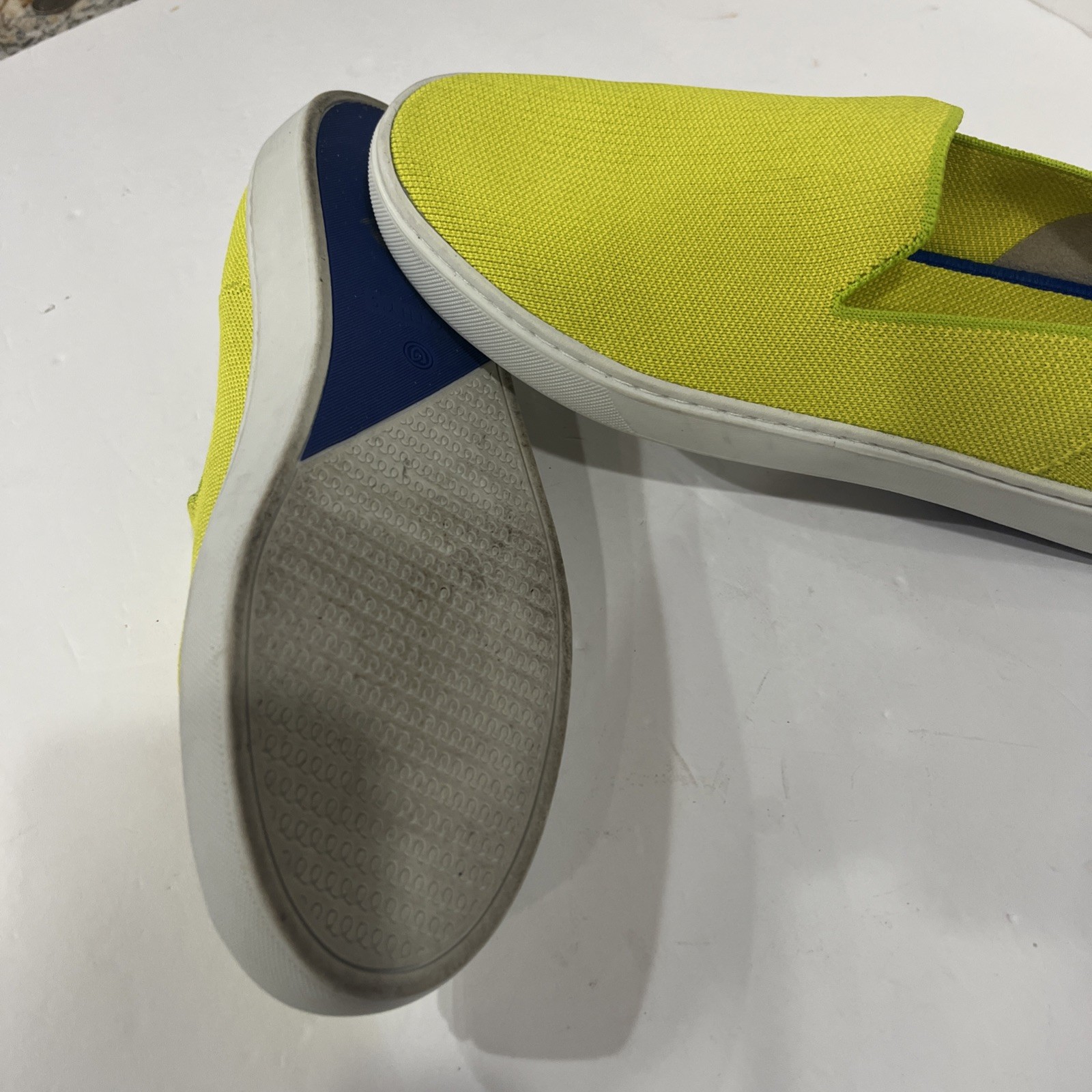 Rothy’s Women's The Original Slip-on Sneakers Shoes Rare Electric Lemon SZ 10 image 8