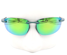 New Maui Jim Hookipa Ultra Semi-Rimless Green Sunglasses GM676-15 / MJ0676S-004