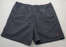 Polo Ralph Lauren Trunks Shorts Mens 3XB Black Mesh Lined Elastic Waist Swimwear