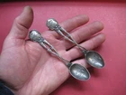 WW1 SET of 2 solid silver SPOONS with Lee Enfield? Euston Rifle Club - original