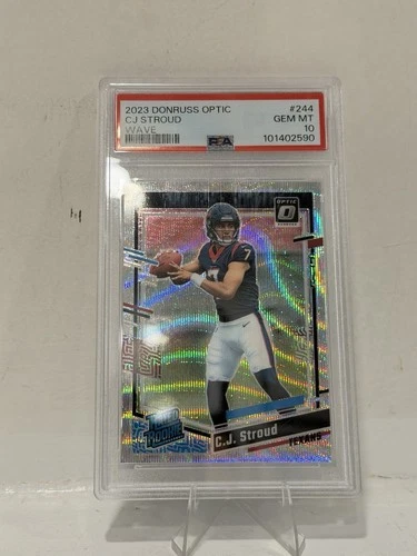 2023 Panini Donruss Optic - Rated Rookie C.J. Stroud #244 Wave Prizm /300 PSA 10