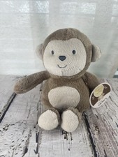Carters Child Of Mine Brown Monkey Plush 8" Rattle Sewn 2013 Soft RARE NEW