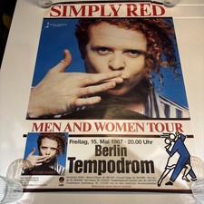 Simply Red Berlin Tour Poster For The Men And Women 1987 Tour