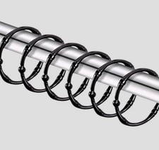 Dark Bronze Shower Curtain Rings, 6 Rustproof Shower Curtain Hooks for Bathroom