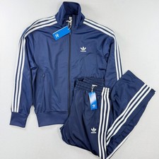 adidas Original Firebird Tracksuit - Size S Mens Jacket Pants, Navy White NWT