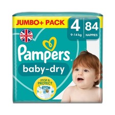 Pampers Baby Dry Nappies Size 4 - 84 Nappies 0.23 per nappy