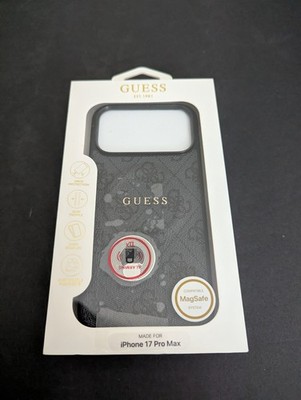Guess Case For iPhone 17 Pro Max Classic Logo MagSafe Black 