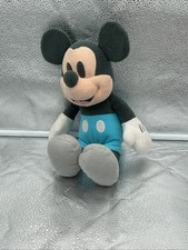 Disney Baby Mickey Mouse 14" Blue Gray Plush Stuffed Animal
