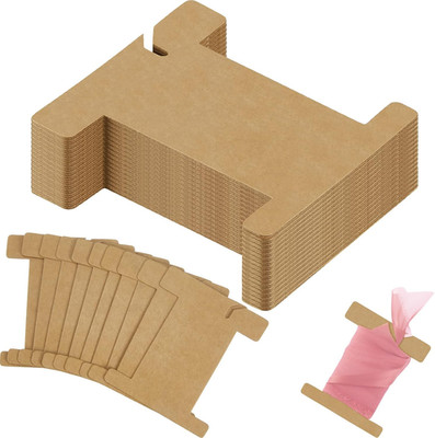 100 Pcs Ribbon Organizer Set Cardboard Ribbon Spools Embroidery Floss Holder Org