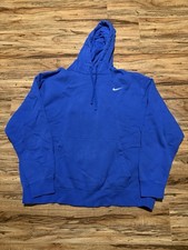 Nike Club Pullover Sportswear Swoosh Fleece Hoodie Men  s XXL Blue
