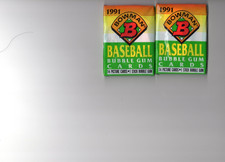2 Packs 91 Bowman Baseball Thome, Jones, Mussina Rookies NICE PACKS