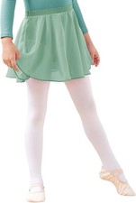 Phoeswan Dance Skirts for Girls S/L  Small, Bean Green Pull on/No Tie 