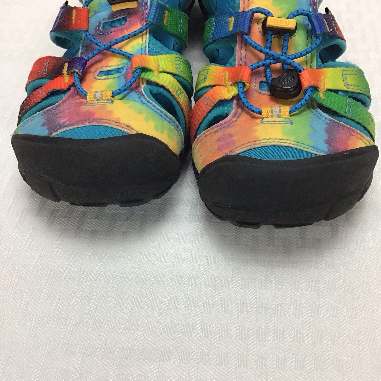 Sandali KEEN Seacamp II CNX punta chiusa originali tie dye blu vivo taglia 5