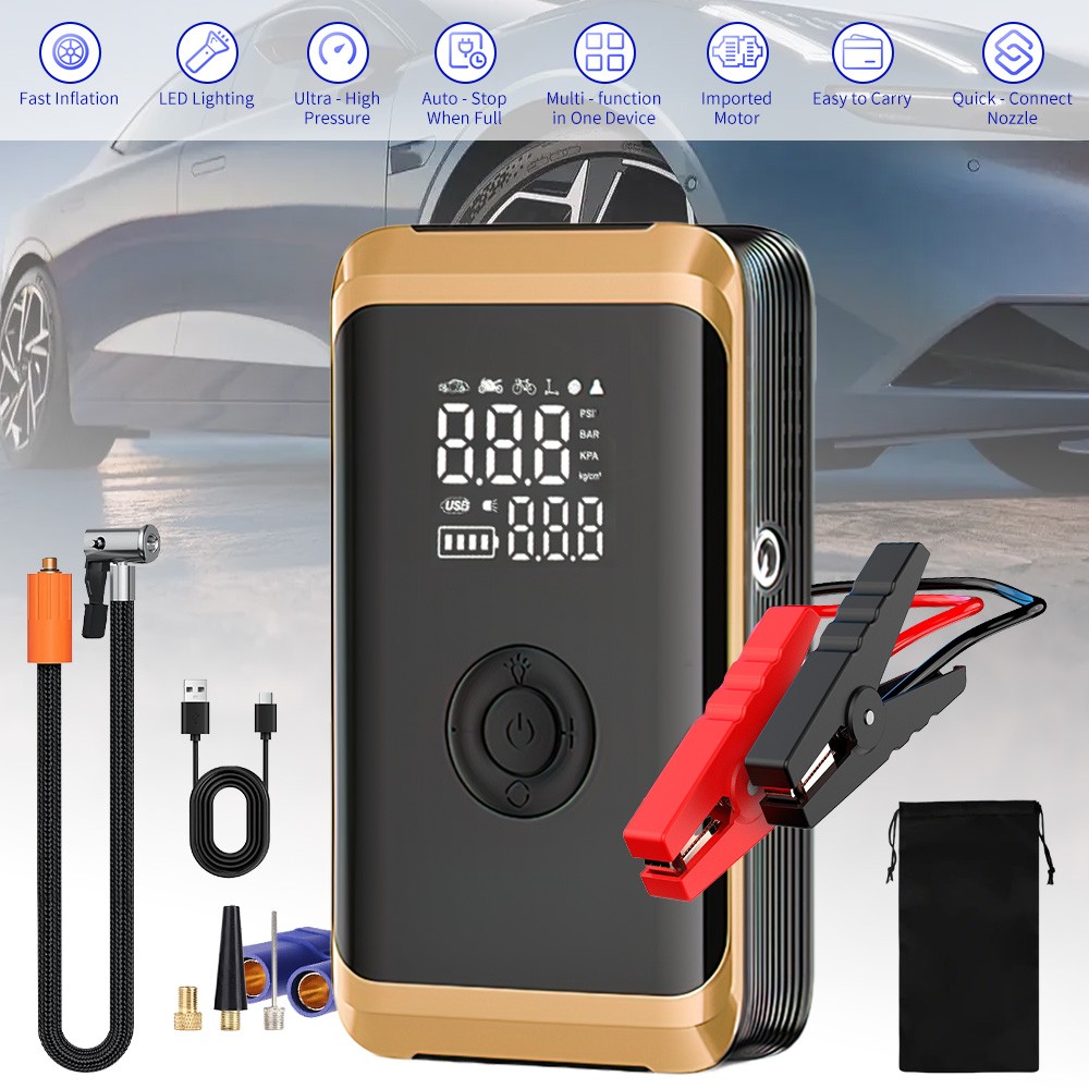 Car Jump Starter with Air Compressor Battery Jumper Box Charger Booster 99800mAh