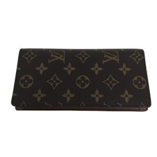Louis Vuitton Brazza Wallet Monogram M66540 Long Wallet Brown RFID Pre Owned