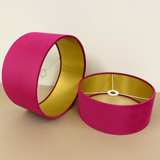 Velvet Lamp Shade High Quilty Shade Ceiling,Table, Floor lampshade Gold Lining.