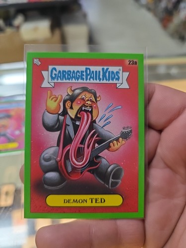 2024 Topps GPK Green Day Garbage Pail Kids Green Parallel Demon Ted 23A