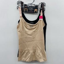 Bebe Womens Size Large 2 Pack Seamless Microfiber Camisoles Firm Control 2364