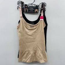 Bebe Womens Size Large 2 Pack Seamless Microfiber Camisoles Firm Control 2364