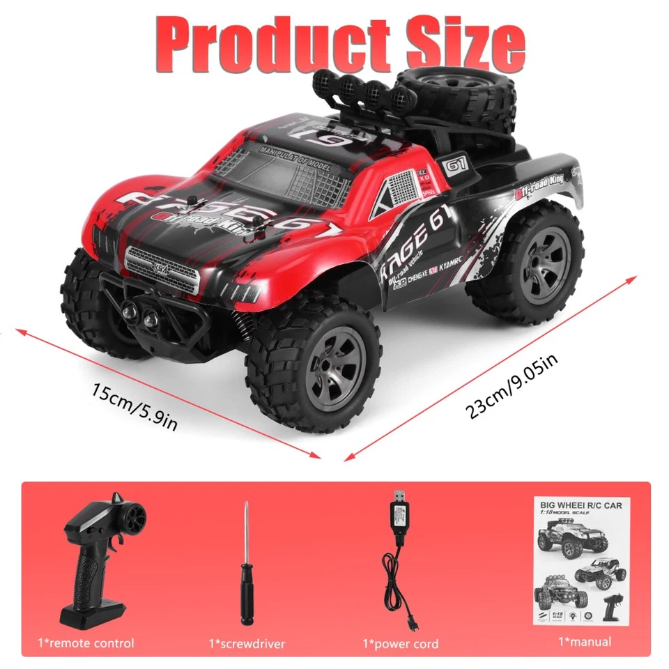 RC Monster Truck Buggy RAGE 61 ferngesteuertes Offroad Crawler Auto Car 2,4 Ghz - Bild 4 von 4