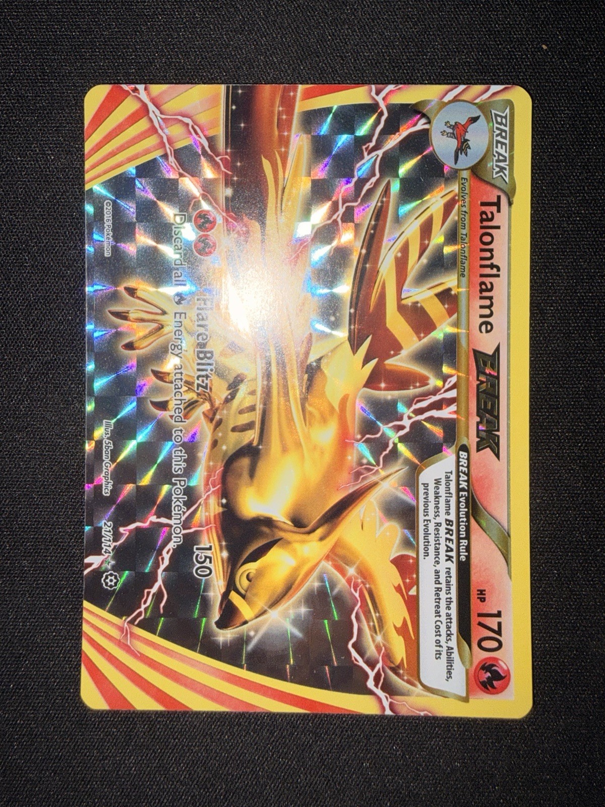 Talonflame BREAK 21/114 XY - Steam Siege Holo